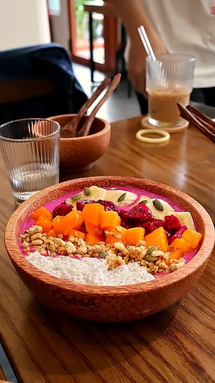 The Dragon Bowl — red dragonfruit and banana